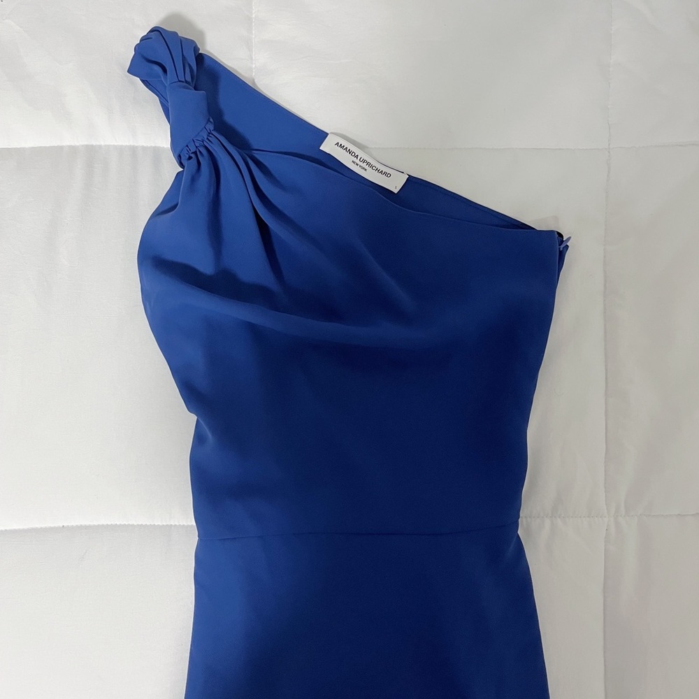 Amanda Uprichard One-Shoulder Royal Blue Cocktail Dress